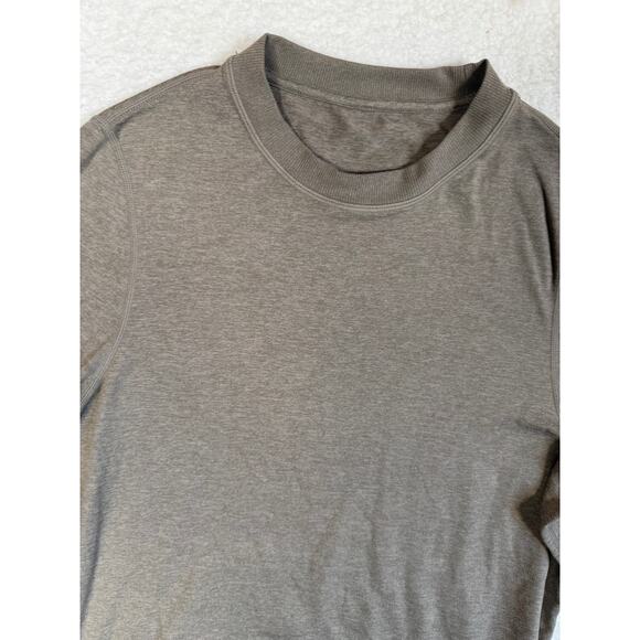 Vuori Men's Ponto Performance Crew Long Sleeve Shirt Walnut Heather Small - Picture 3 of 4